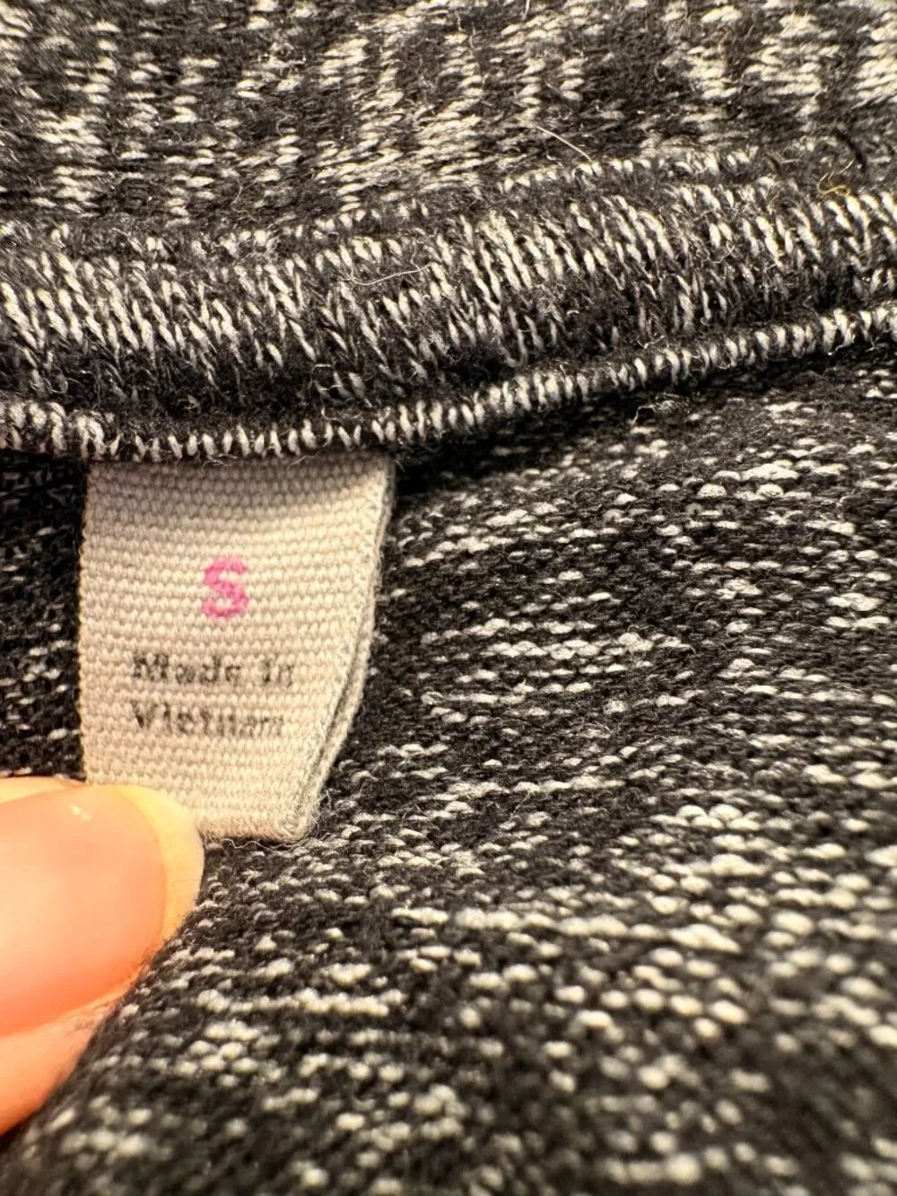 Athleta Luxe Pose Wrap Black Gray Marled Open Cardigan Size Small